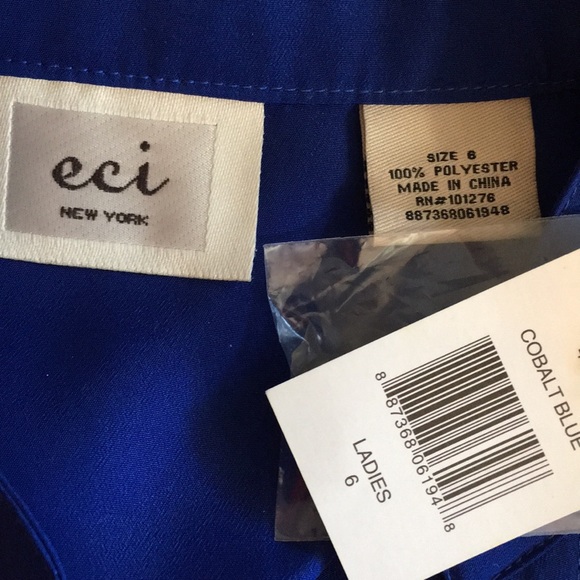 Cobalt Blue Drawstring Shirt Dress - Picture 7 of 7